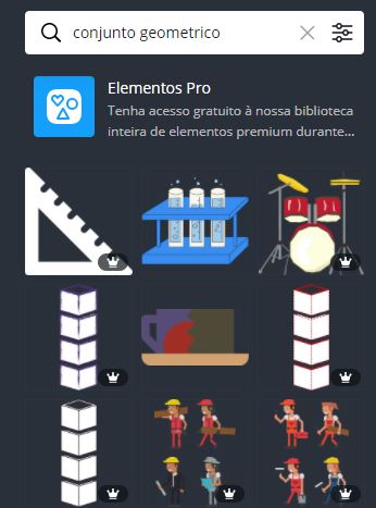 elementos no canva em inglês