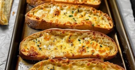 Pão de Alho com Queijo Gratinado – Receita Simples e FÁCIL